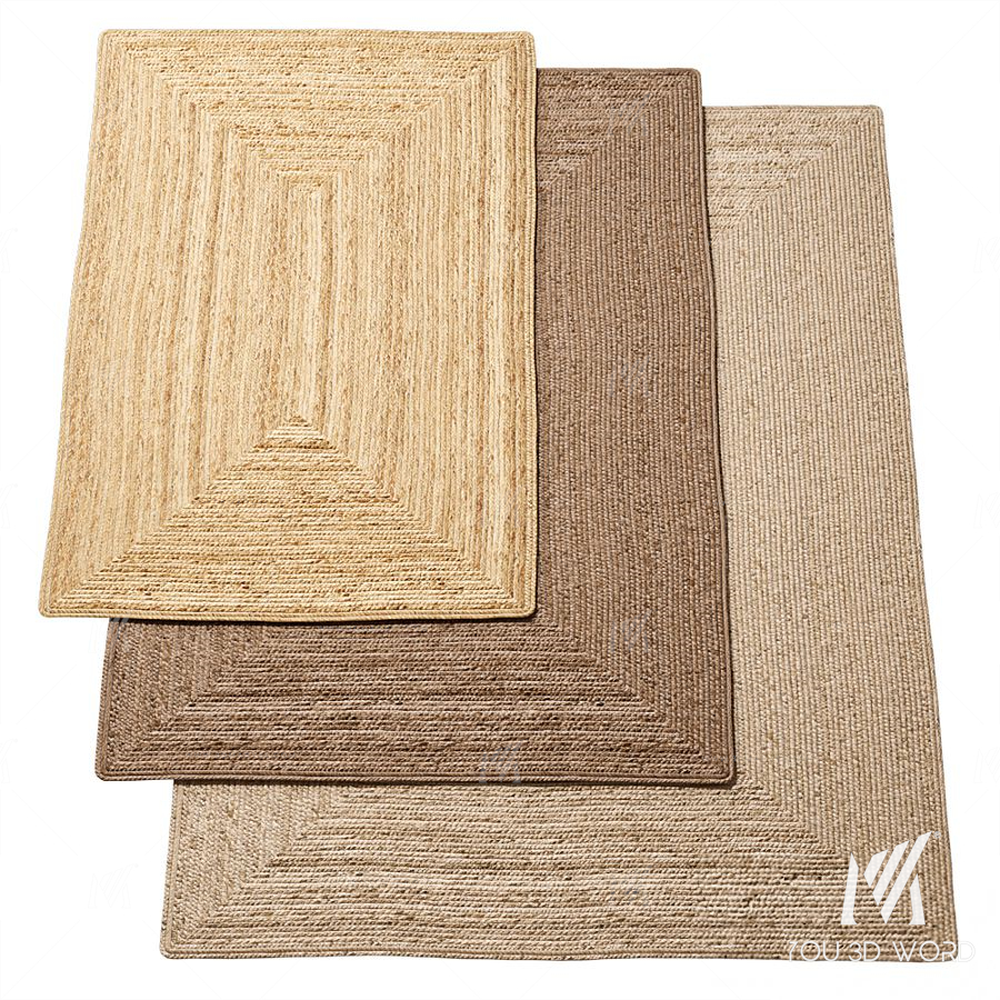 Natural braided jute rug